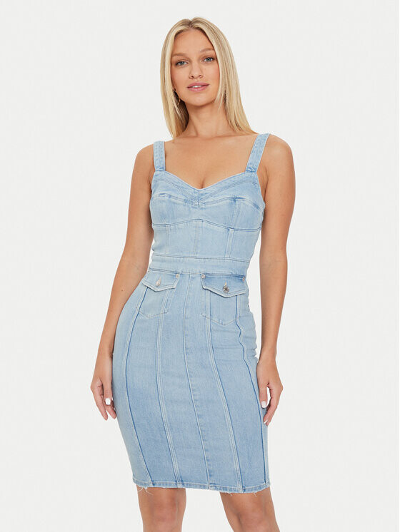 

Джинсовое платье slim fit Guess, синий