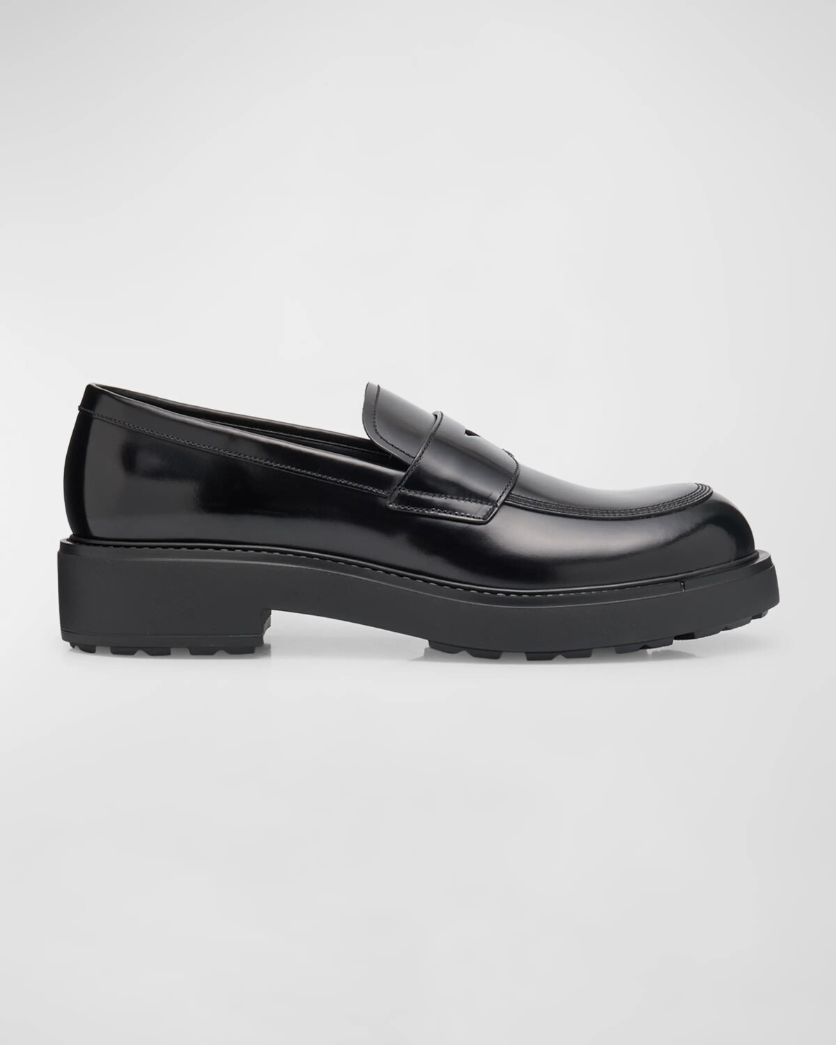 

Мужские кожаные пенни-лоферы Diapason Prada, цвет Nero
