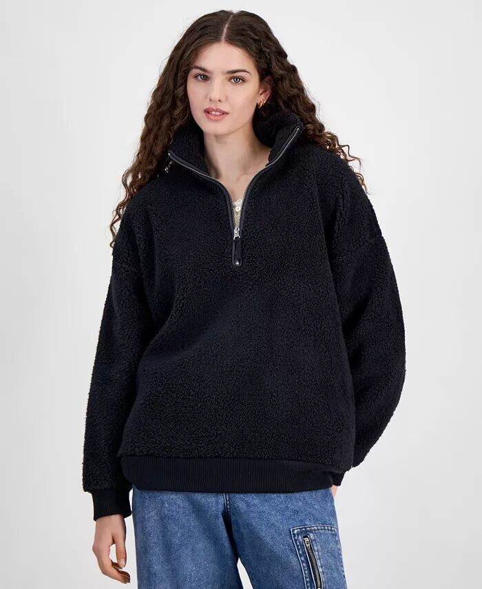 

Свитшот Sherpa Half Zip для юниоров Hippie Rose, черный