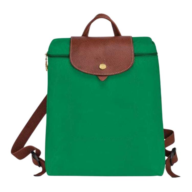 

Сумка-рюкзак Le Pliage из коровьей кожи женская зеленая LONGCHAMP