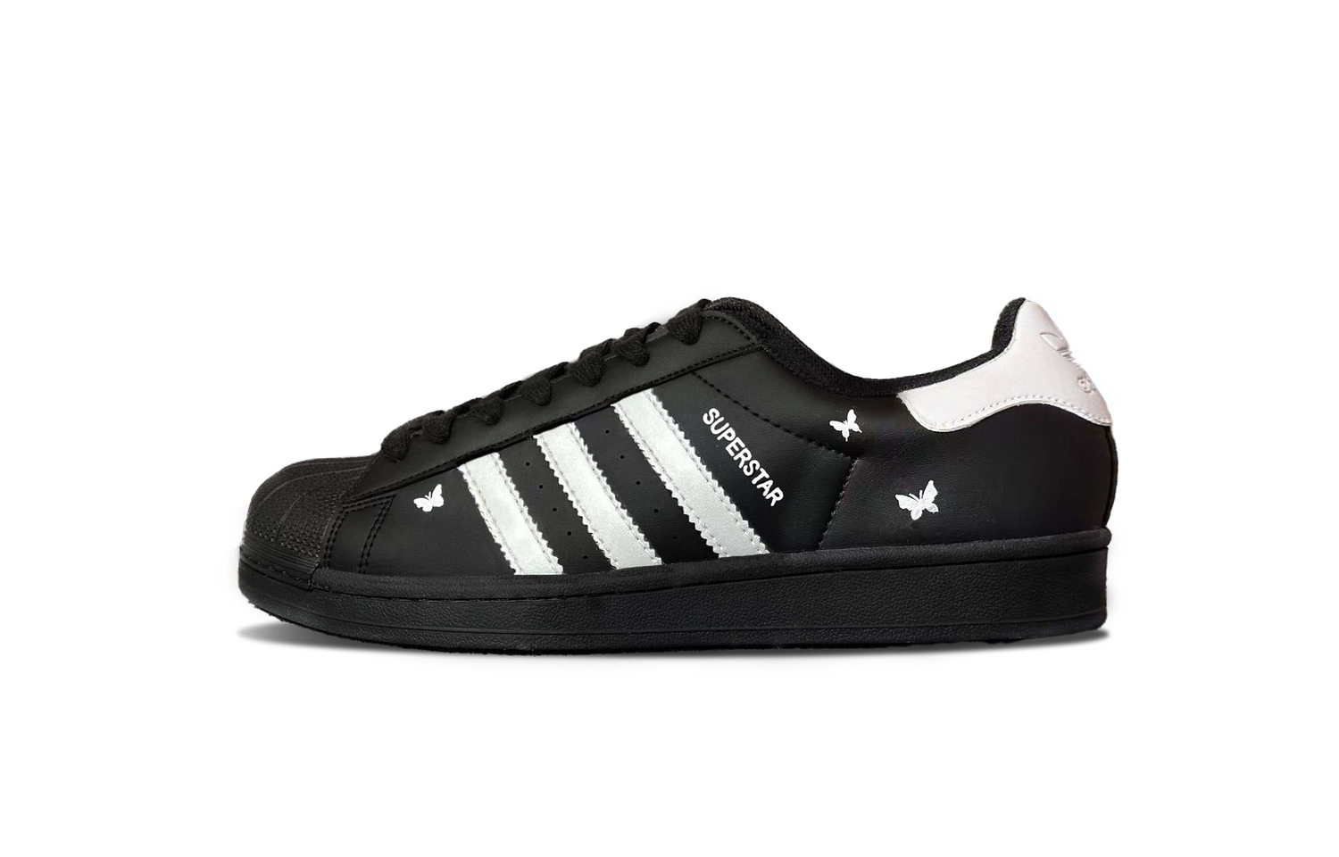 

Adidas Originals Кроссовки для скейтбординга Superstar 2 Silver Butterfly Dancing Leather Low top Unisex Black White