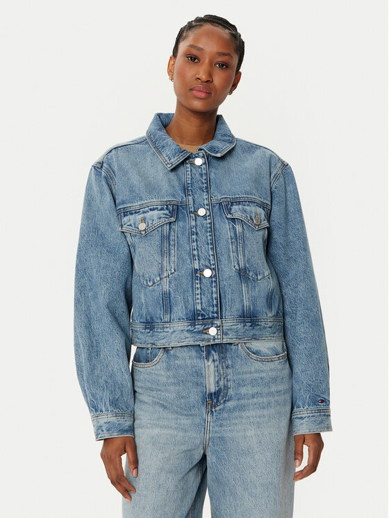 

Джинсовая куртка прямого кроя WW0WW43731 Tommy Hilfiger, синий