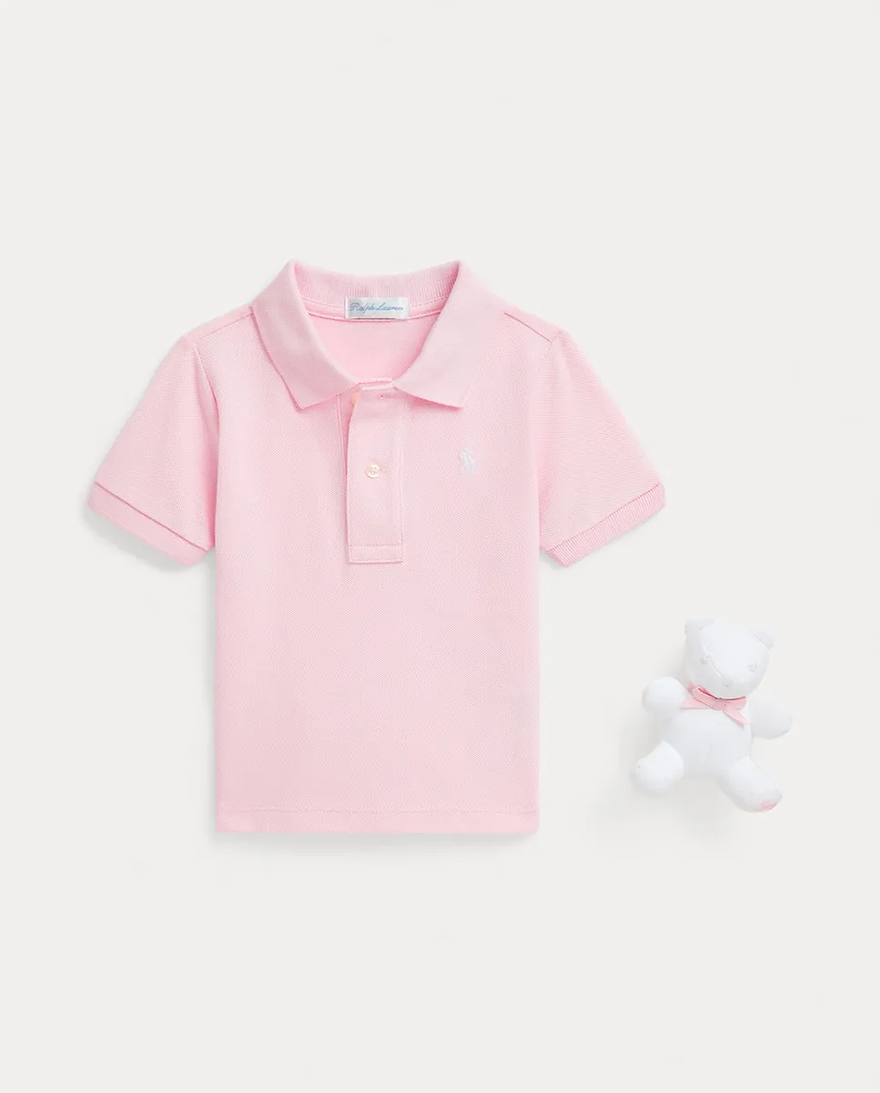 

Двухпредметный подарочный набор для девочки с пике-поло Polo Ralph Lauren, розовый