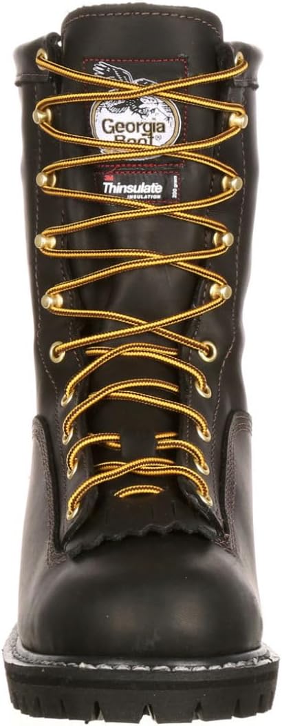 Мужские ботинки Georgia Boot Low Heel Logger с водонепроницаемой и утепленной мембраной GORE-TEX, черный — фото 3
