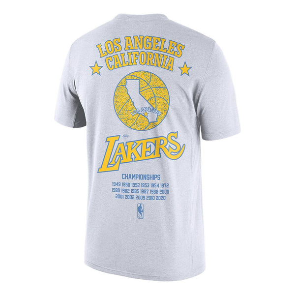 

Футболка Nike Courtside City Edition Los Angeles Lakers Tee 'Grey', мультиколор