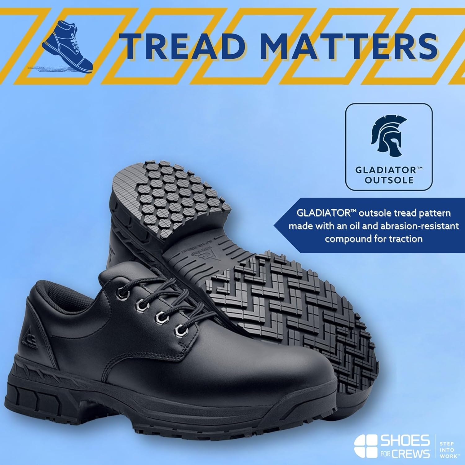 Мужские кроссовки Shoes for Crews Cade - со стальным носком, черный — фото 2