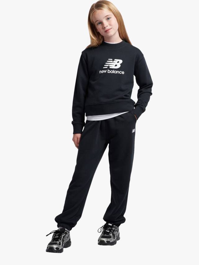 Детский худи с логотипом из французского футера New Balance, Caviar — фото 4