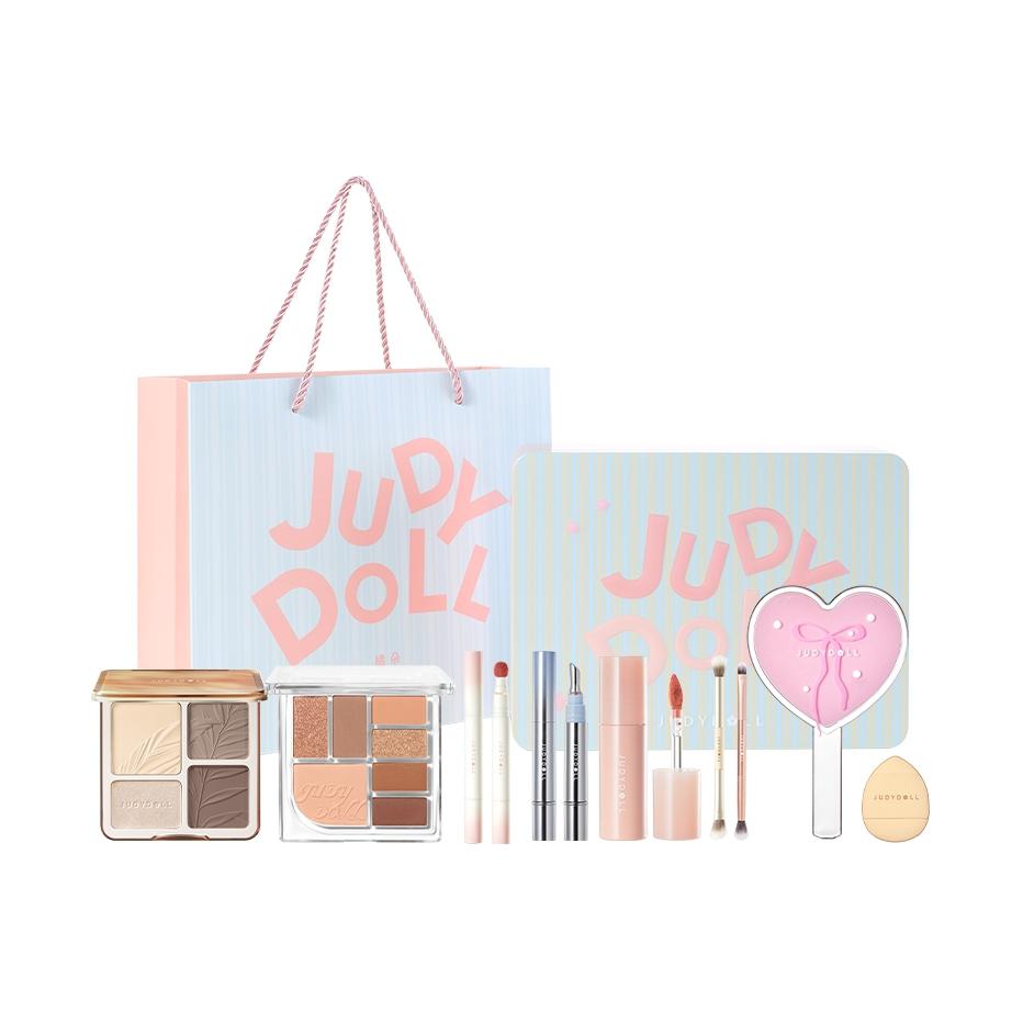 Набор косметики для женщин Judydoll, [Sweet Style Anti-Aging]High Cheekbones+Eye Shadow 01+Lip Powder Cream N05+Ice G06+Liquid Lipstick — фото 2