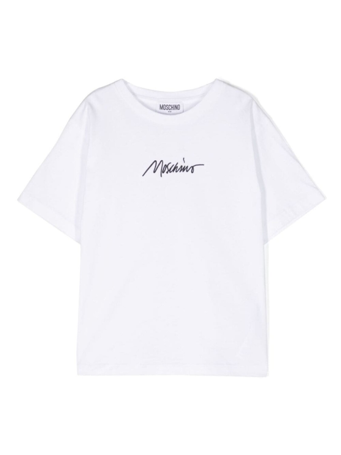 

Moschino Kids футболка с вышитым логотипом, белый