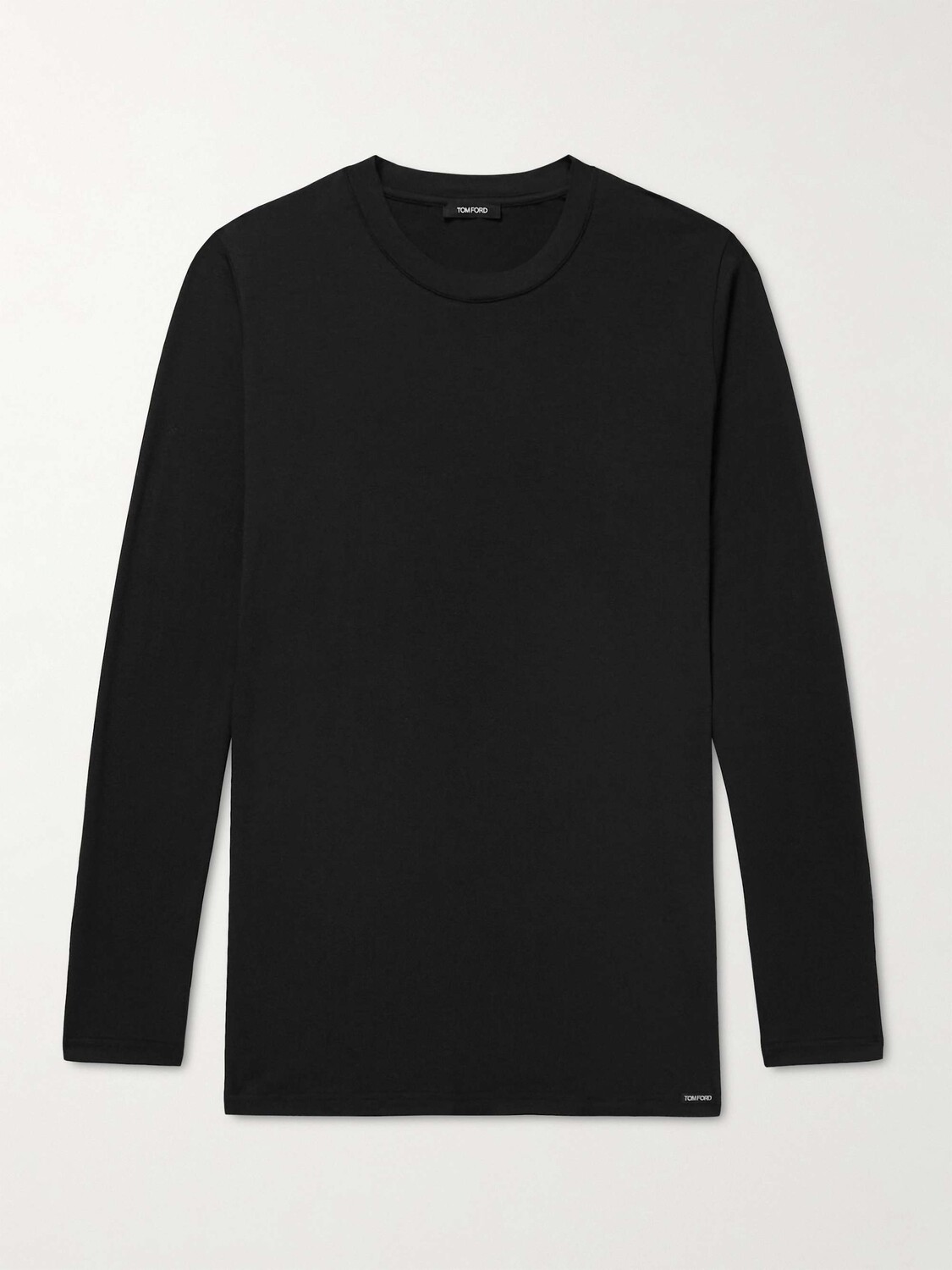 

Футболка из эластичного хлопка и модала TOM FORD, черный