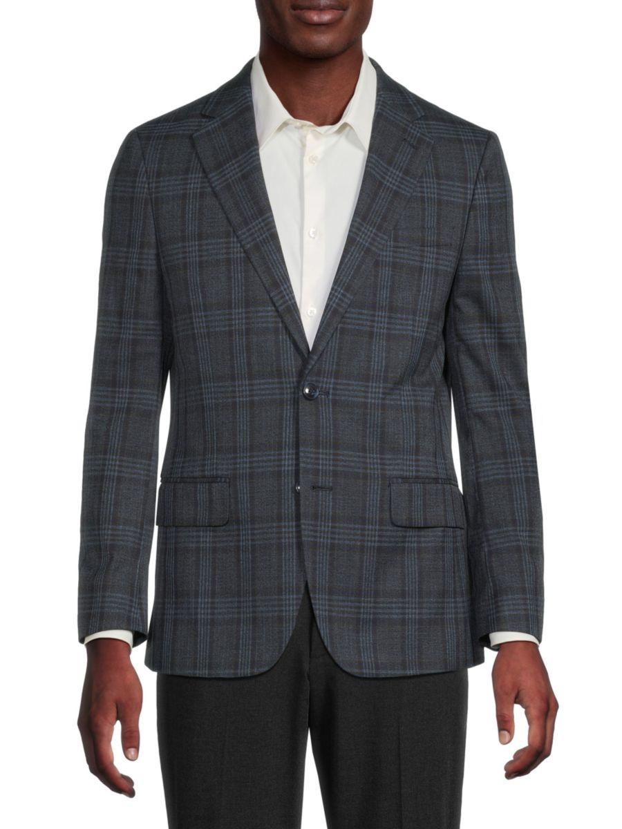 

Спортивное пальто приталенного кроя в клетку Original Penguin, цвет Blue Grey Plaid