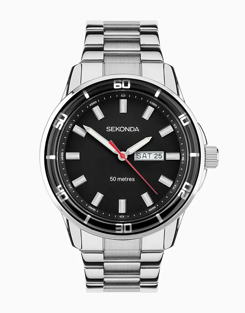 

Мужские аналоговые часы Midnight 44 мм в серебристом цвете Sekonda