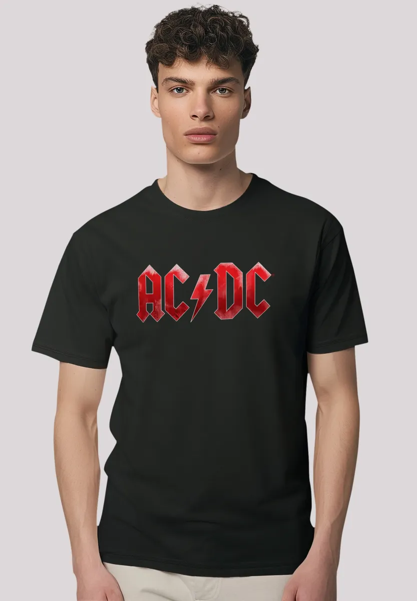 

Футболка F4NT4STIC "AC/DC Rock Music Band Red Ice Logo", премиум качество, черный