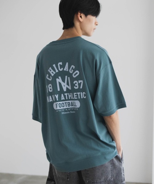 

Футболка унисекс объемного кроя NAVY, синяя