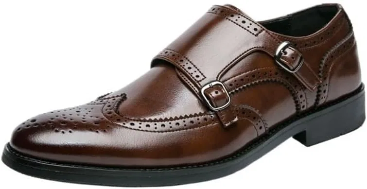 Лоферы кожаные туфли на шнуровке Mens Hasp Leather Oxford Dress Shoes Slip-On Pointed Toe Height Increasing Fashion Wedding Loafers, Brown DHFIRUFSHLO