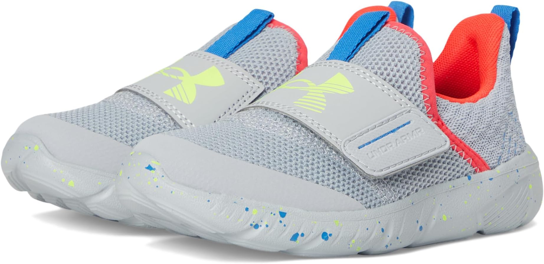 

Кроссовки Under Armour Kids Flash, цвет Mod Gray/Racer Red/High Vis Yellow
