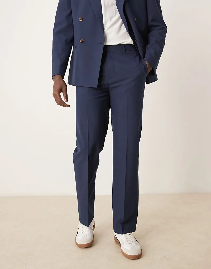 

Прямые брюки ASOS DESIGN темно-синего цвета