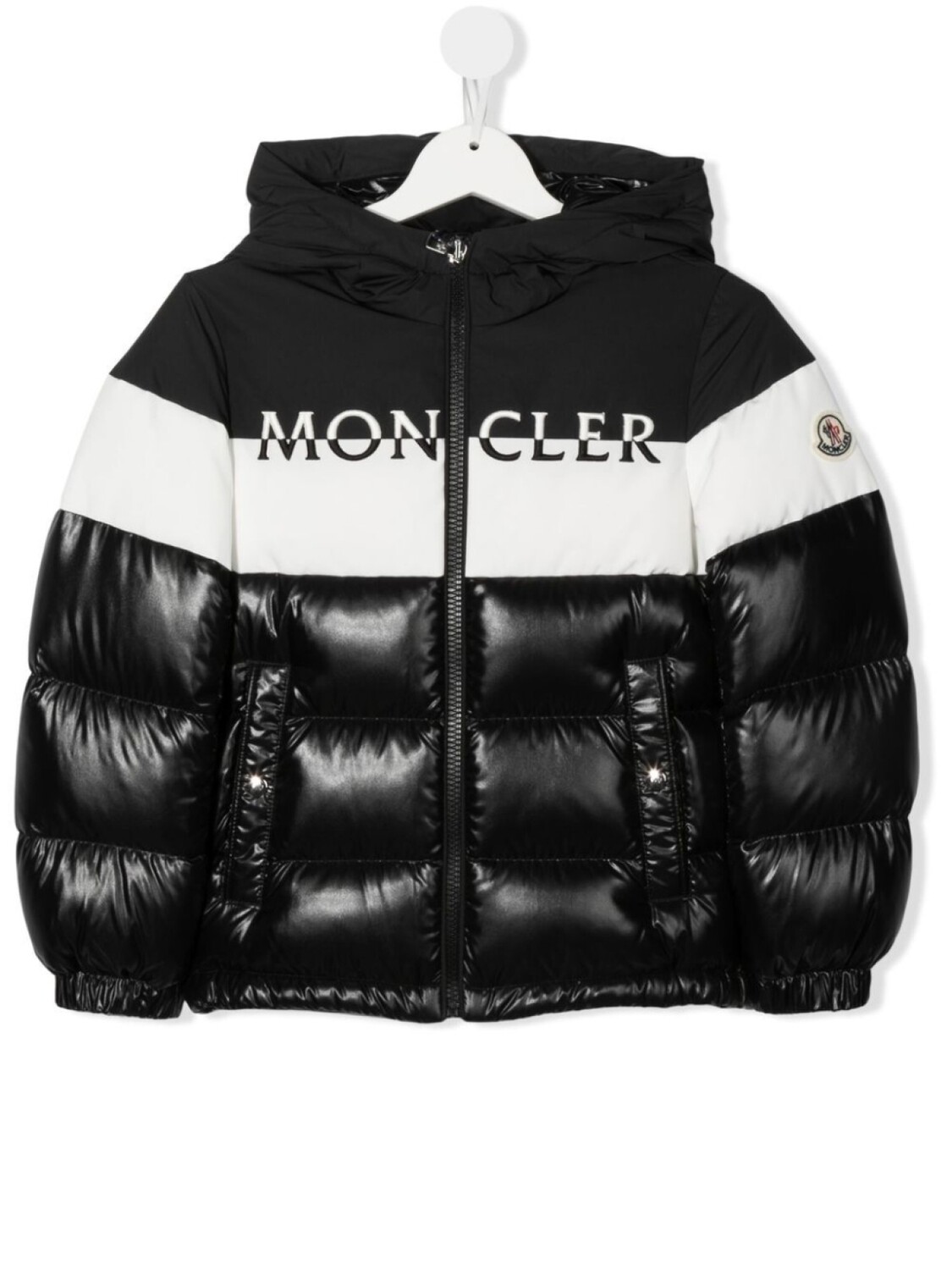 

Moncler Enfant пуховик с логотипом, черный