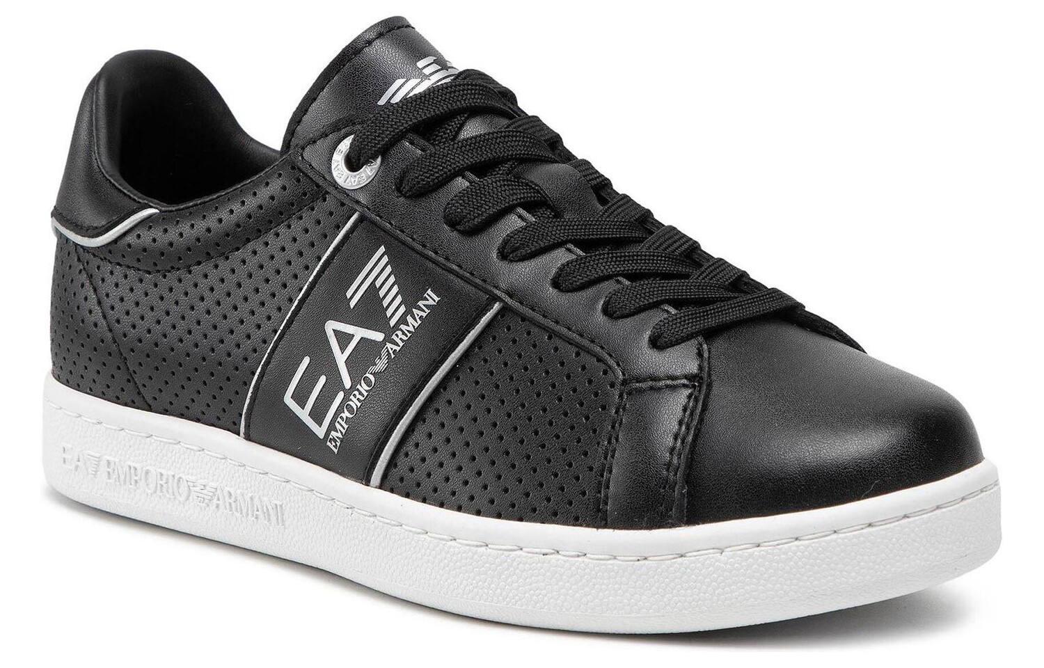 Кроссовки EMPORIO ARMANI EA7 Skateboarding Shoes Men Low-top Black, черный — фото 2