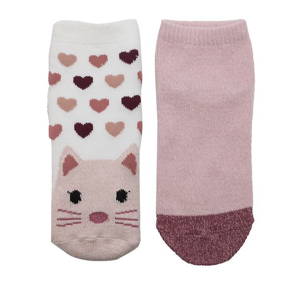 Детские тапочки-носки с подкладкой из плюша 2 шт Cuddl Duds, Cat — фото 2