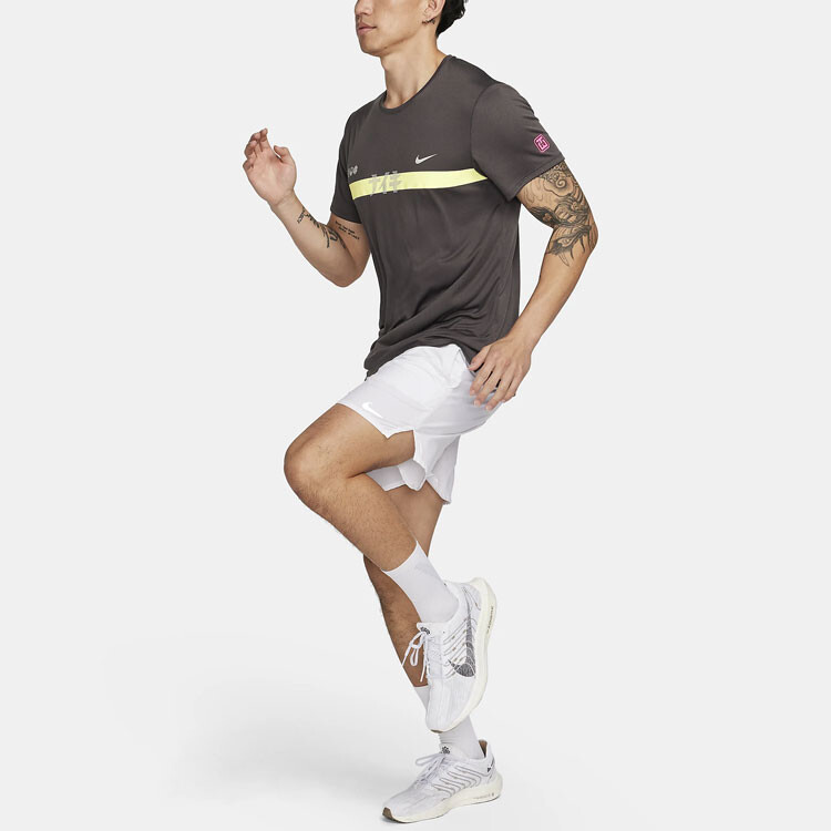 Футболка Dri-Fit мужская, средне-серая Nike, серый — фото 3