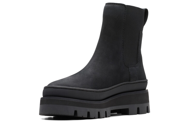 Ботинки женские Clarks из нубуковой кожи, черный — фото 2