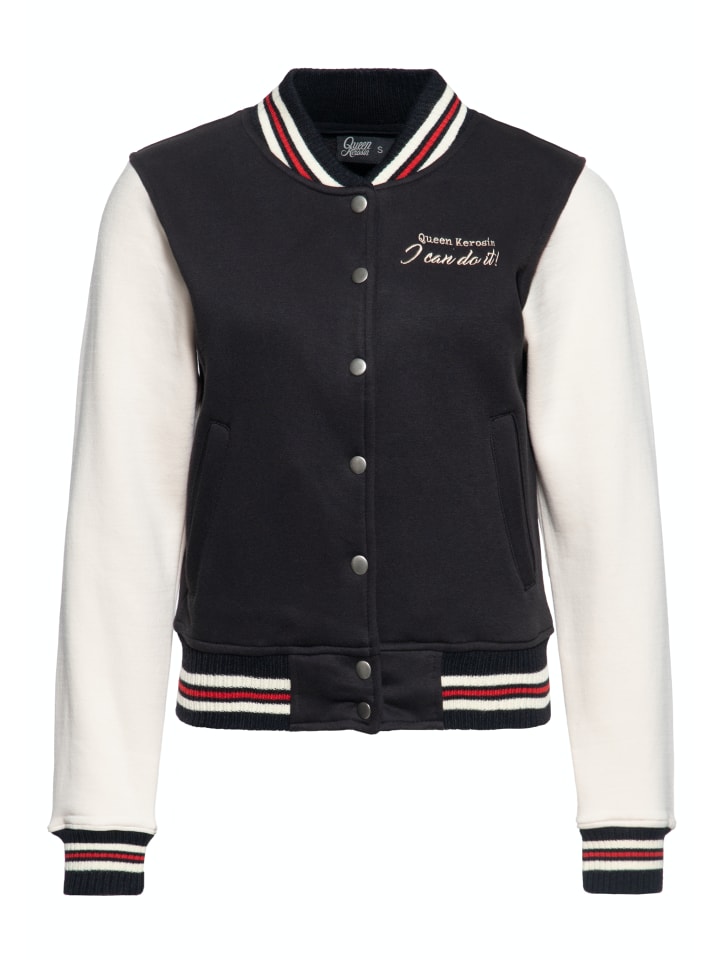 

Спортивная куртка Queen Kerosin College "I Can Do It" черного цвета