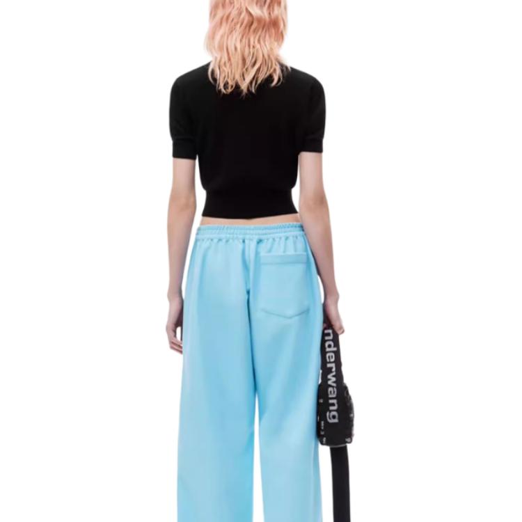 Футболка вязаная с тисненым логотипом Alexander Wang, черный — фото 4