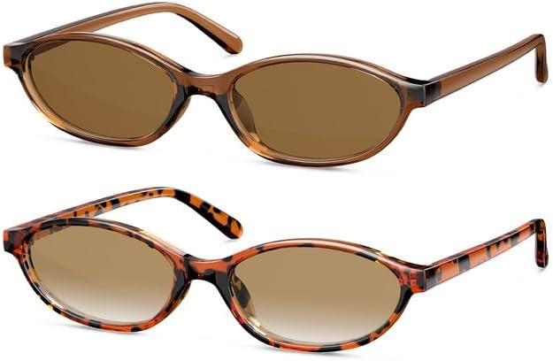 

Ретро-солнцезащитные очки «кошачий глаз» для женщин, защита от УФ-излучения UV400, легкая квадратная оправа, идеально подходят для вождения, путешествий и повседневной носки OUKEMAX, 2pack-brown + Tortoise