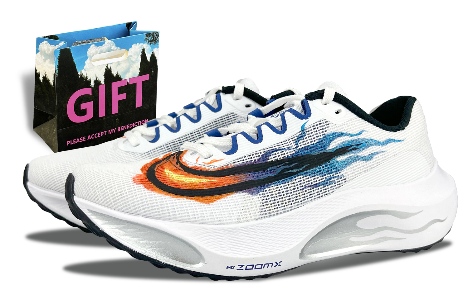 

Nike Zoom Fly 5 Низкие Марафонские Беговые Кроссовки Мужские Черный Белый Синий