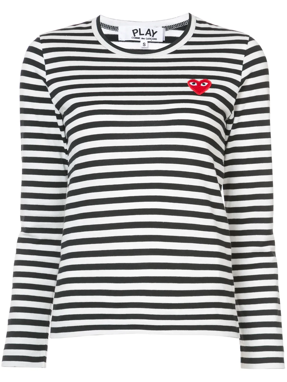 

Полосатая футболка с длинными рукавами Comme Des Garçons Play, черный