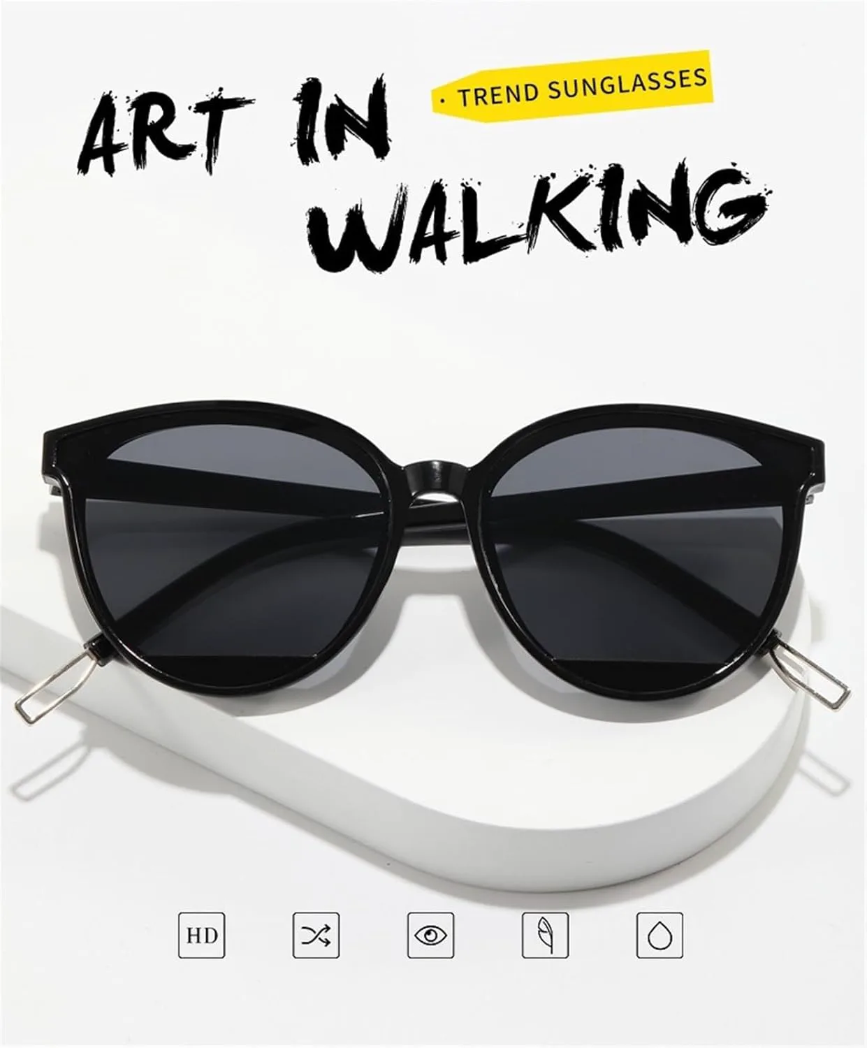 

Женские солнцезащитные очки в крупной оправе для активного отдыха на открытом воздухе, для водителей и пассажиров общественного транспорта Generic, Orange