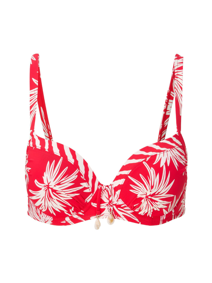 

Linga Dore Топ бикини в полоску с рисунком листьев