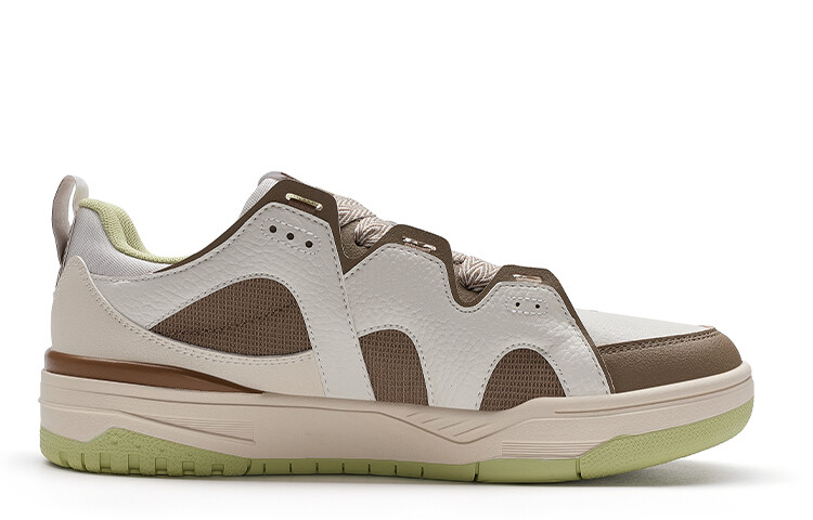 Кроссовки XTEP Skateboarding Shoes Men Low-top Honey Tea Brown / White Sand Grey / Light Mist Khaki, коричневый — фото 2
