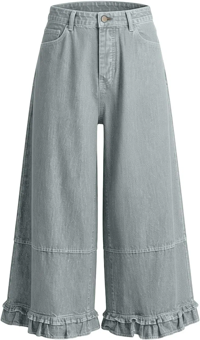 Джинсы Wide Leg Jeans, Light Blue — фото 3