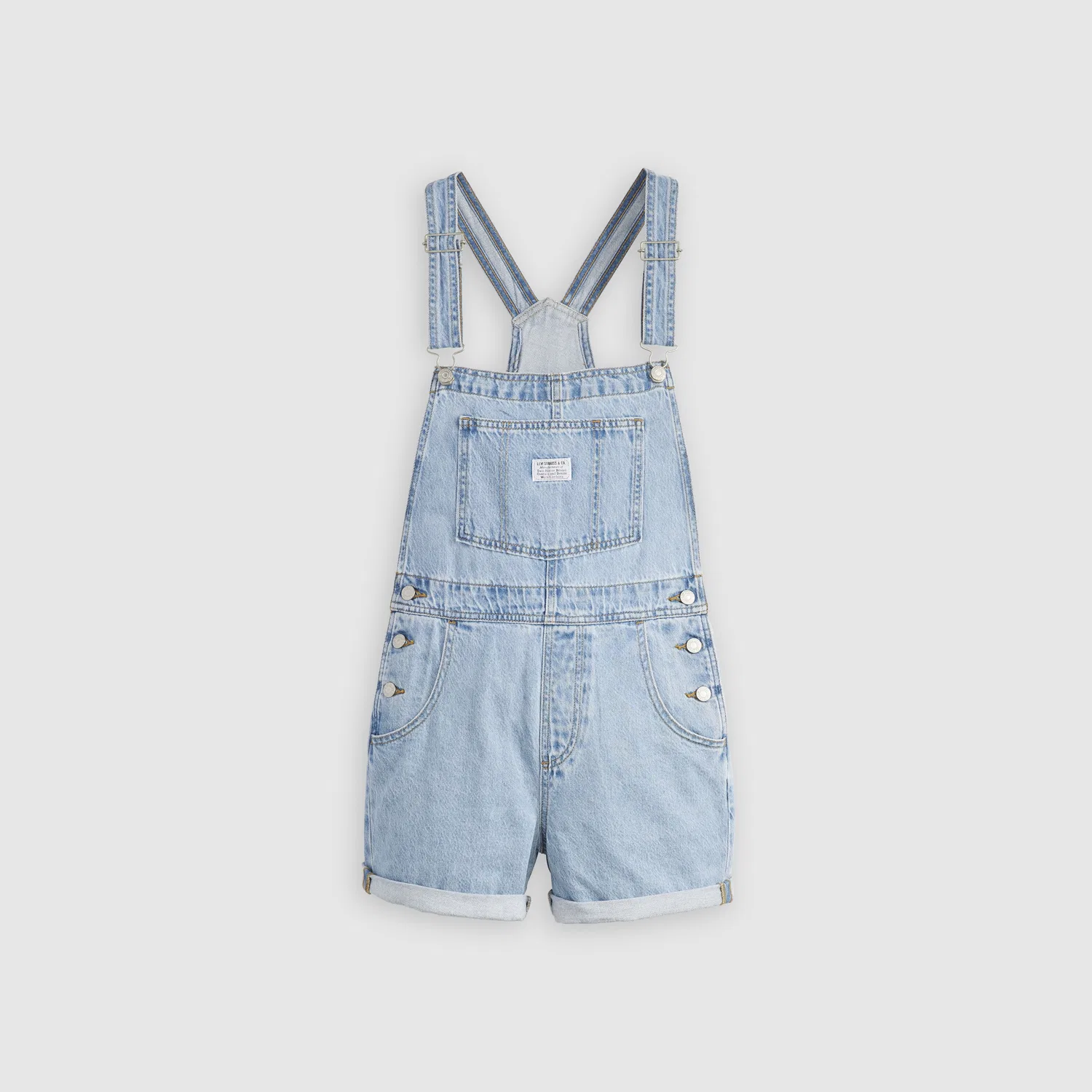 Винтажный легкий комбинезон-шорты Levi's, Medium Wash — фото 4
