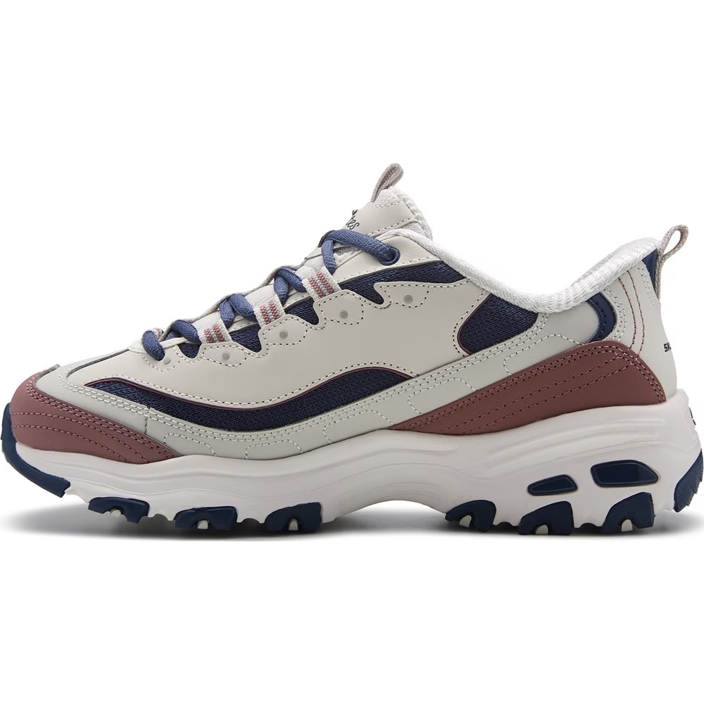 Кроссовки Slip-Ins d'lites Skechers, white/navy/brown — фото 3