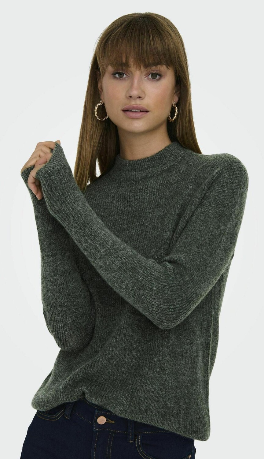 

Джемпер ONLCAMILLA O-NECK ONLY, темно-зеленый