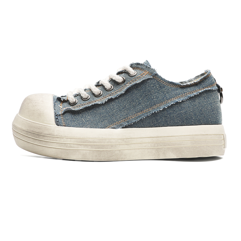 

A fairy tale of a pair of shoes Низкие кожаные кеды мужские деним синие, цвет Denim Blue