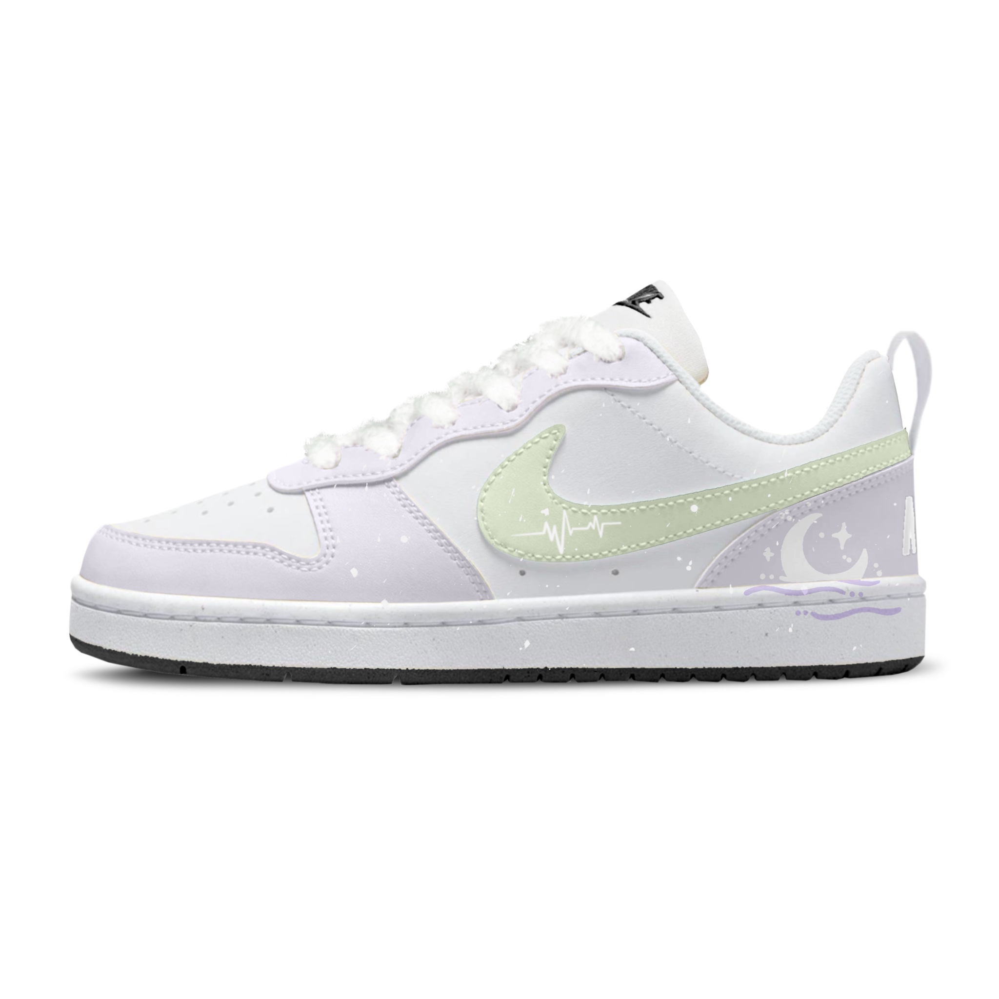 

Низкие детские кроссовки для скейтбординга Court Borough Flower Garden Moon Shadow для подростков Nike, фиолетовый