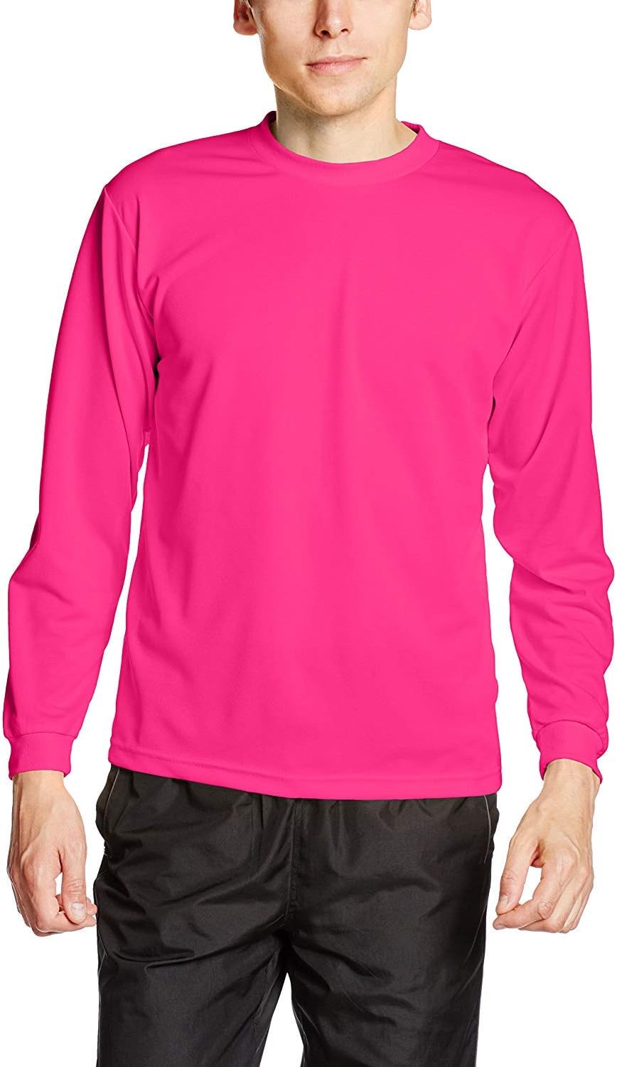 

Футболка с длинными рукавами и круглым вырезом Glimmer 00304-ALT, сухая, 113 г (4,4 унции), розовый