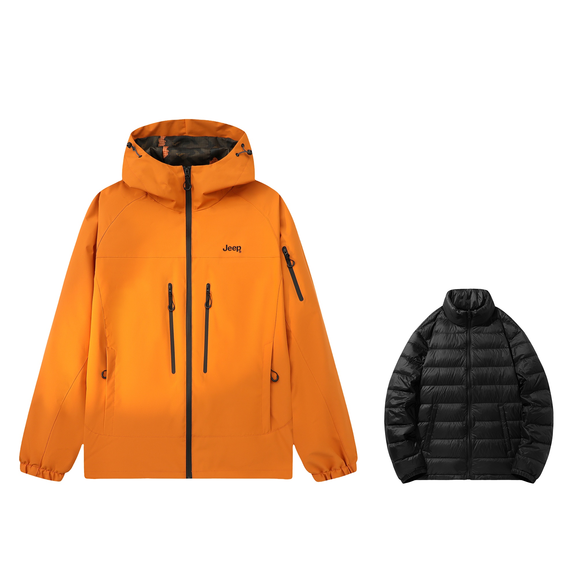 

Куртка Unisex Hooded Moderate Hard Shell Jeep, оранжевый (including down liners)