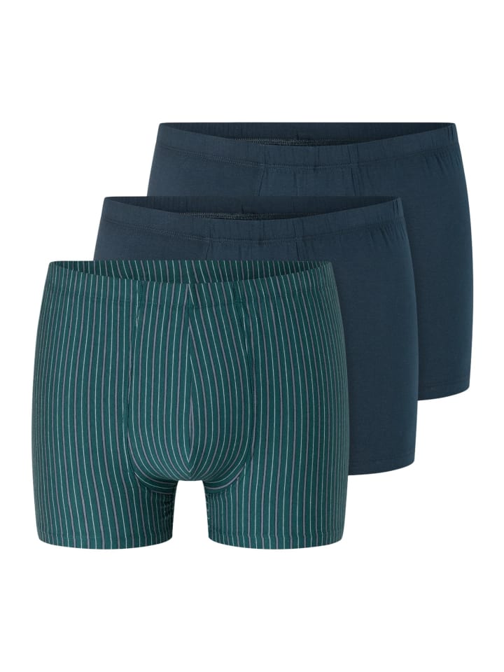 

Schiesser Ретро шорты/брюки 95/5 Essentials - органический хлопок, темно-синий/бирюзовый цвет