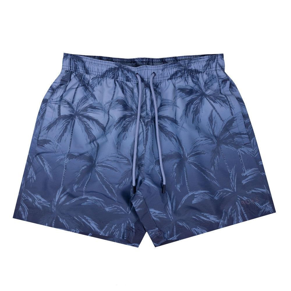 

Мужские шорты для плавания Hugo Boss Zen Ombre Palm Tree Print, синие