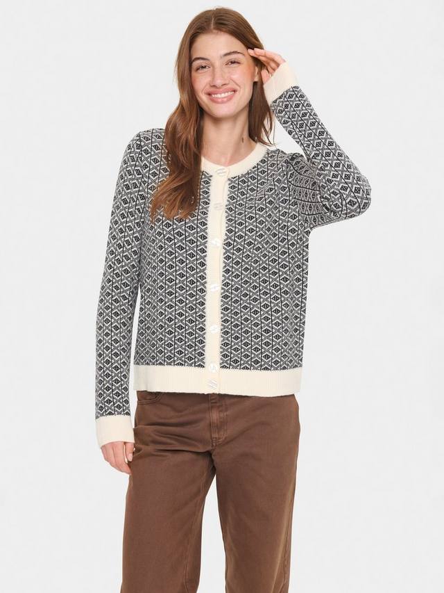 

Геометрический кардиган herel Saint Tropez, цвет Black/Cream
