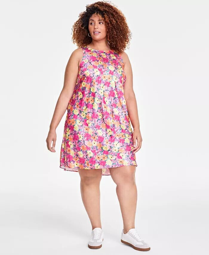 

Мини-платье Trendy Plus Floral сатин с круглым вырезом On 34th, мультиколор