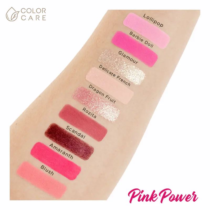 Веганская палетка теней для век Color Care Pink Power, 22,5 гр — фото 2