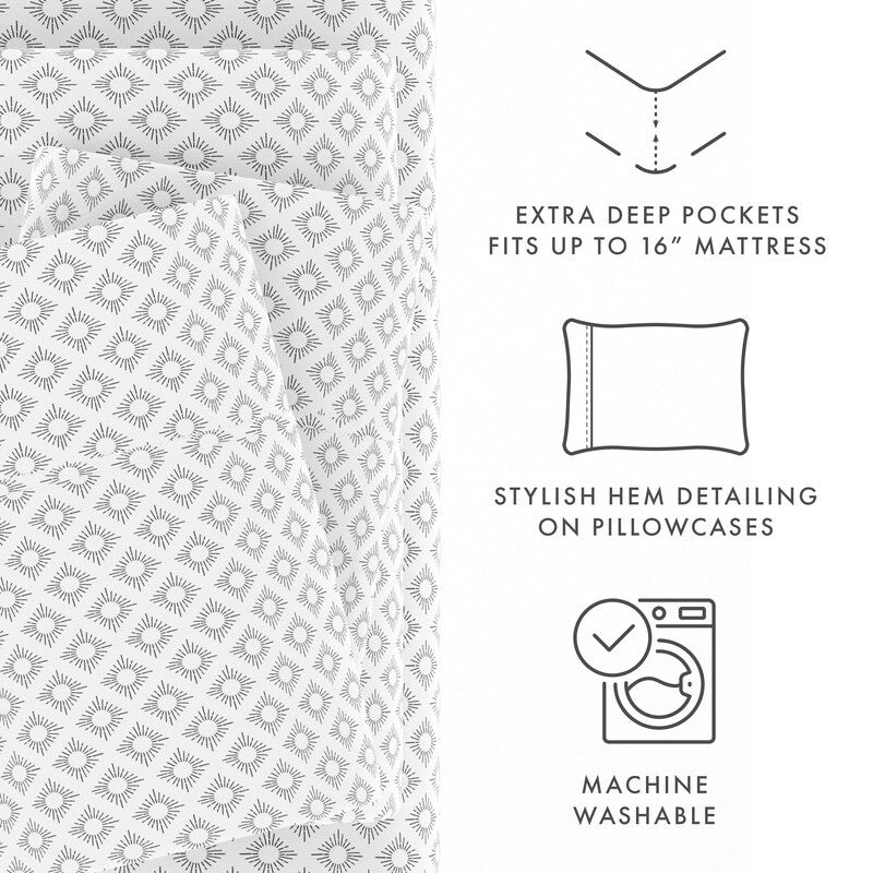 

Комплект постельного белья Polaris Grey Pattern из ультрамягкой микрофибры, размер Queen ienjoy Home, цвет Gray