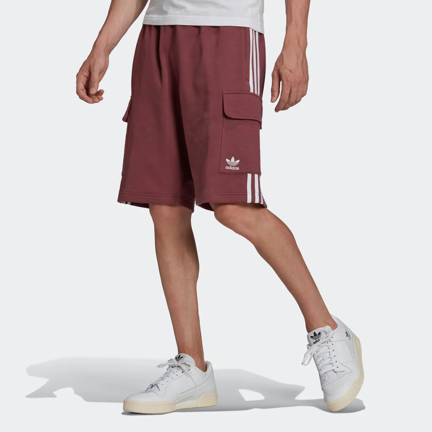 Adidas Originals Повседневные шорты мужские deep red/white — фото 4