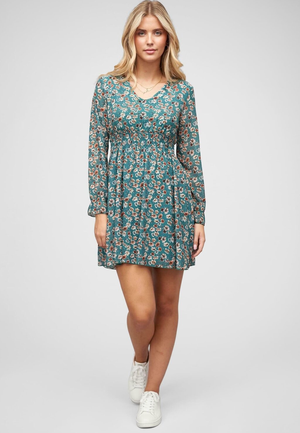 

Повседневное платье V-NECK BREITER GUMMIBUND Cloud 5ive, синий